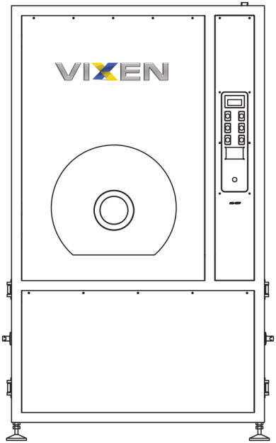 Drawing of a Vixen Solo Industrial Parts Washer