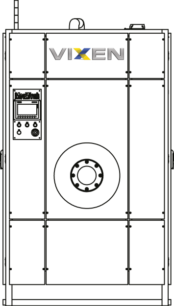 Drawing of a Vixen MWX300 Industrial Parts Washer