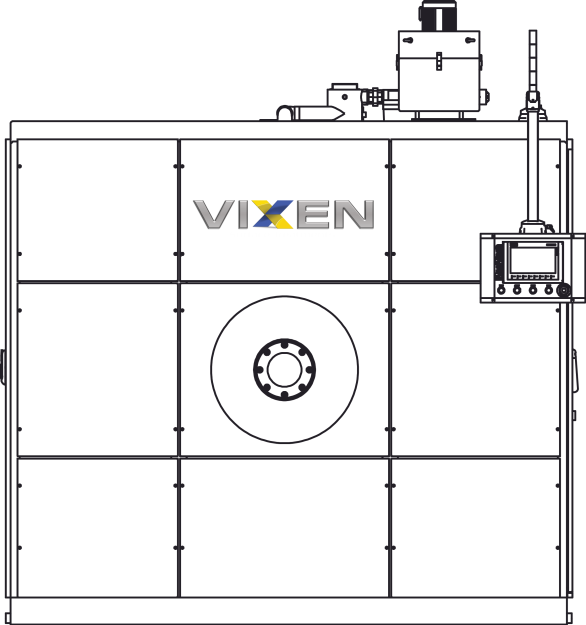 Drawing of a Vixen MWX400 Industrial Parts Washer